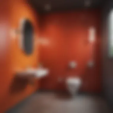 A beautifully painted restroom showcasing color psychology