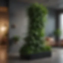 A stunning display of cascading plants in a modern interior.