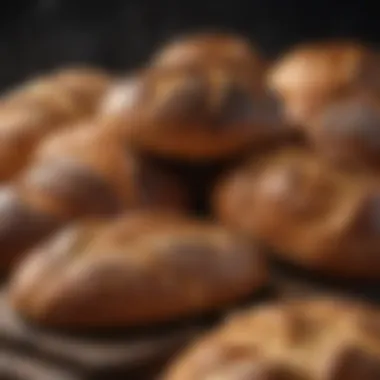 A Selection of Freshly Baked Breads A variety of freshly baked bread types arranged elegantly