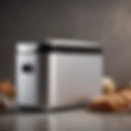 A modern bread maker showcasing its sleek design and digital display
