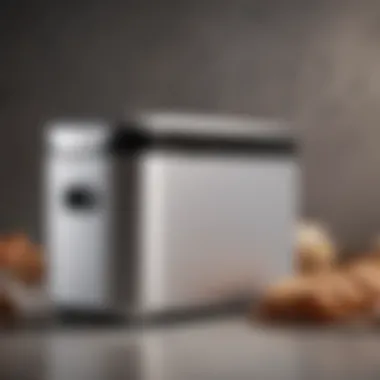 Sleek Design of a Modern Bread Maker A modern bread maker showcasing its sleek design and digital display