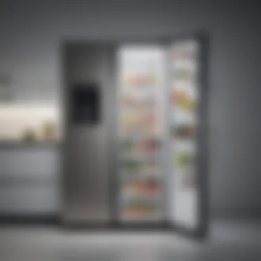 Energy efficiency ratings displayed on a top-rated refrigerator