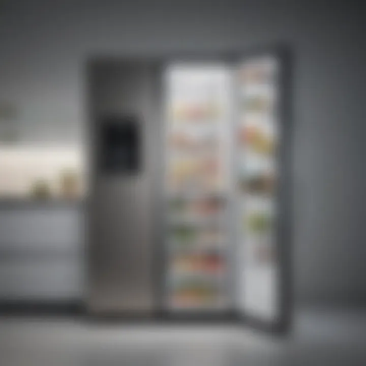 Energy efficiency ratings displayed on a top-rated refrigerator