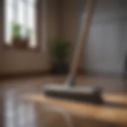 A beautifully arranged set of mopping tools