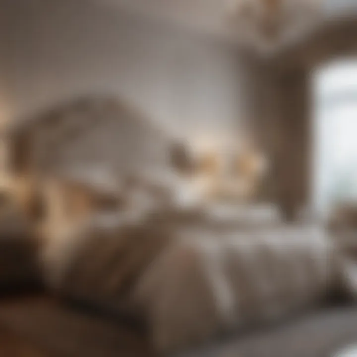 Luxurious textiles and bedding in a classic bedroom