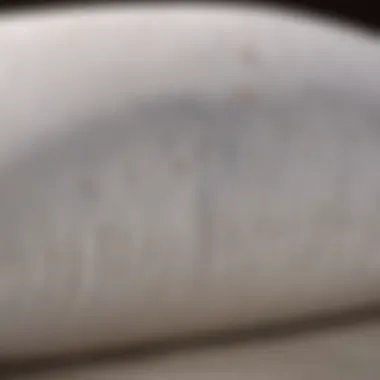 Close-up of a pillow demonstrating firmness levels