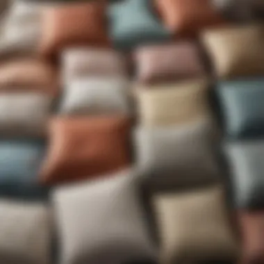 Different types of pillows showcasing various materials