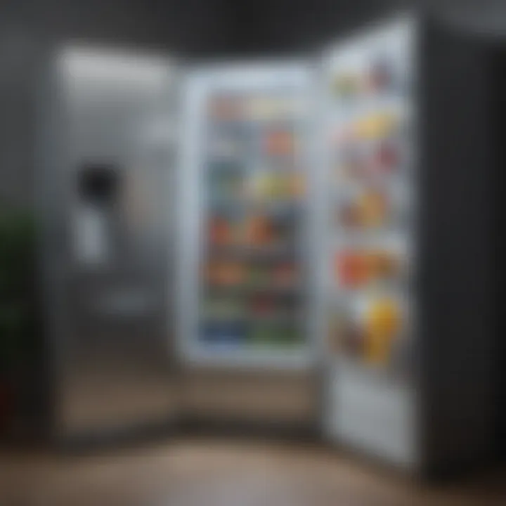 Variety of refrigerator types displayed in a showroom