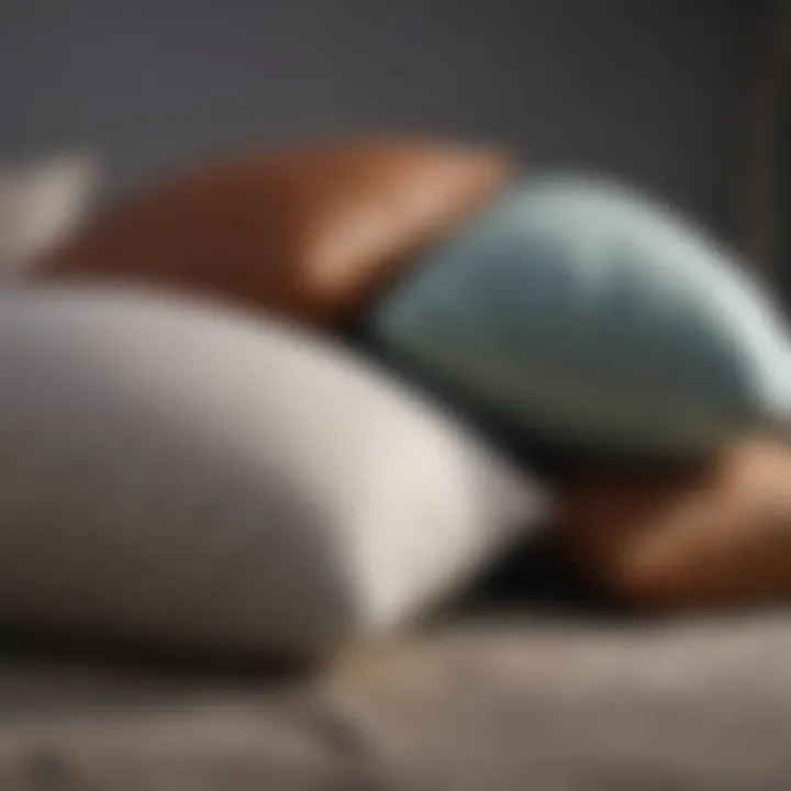 A collection of semi-firm pillows made from various materials