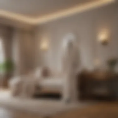 Cozy Living Space with Fancy Robe A serene living space featuring a cozy robe displayed stylishly
