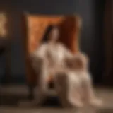 A luxurious robe draped elegantly on a plush chair