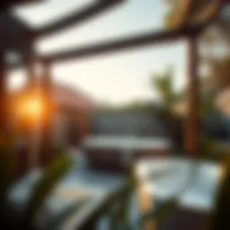 Luxurious outdoor bathroom surrounded by nature