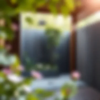 Contemporary Shower Design in Nature Modern outdoor shower with natural elements