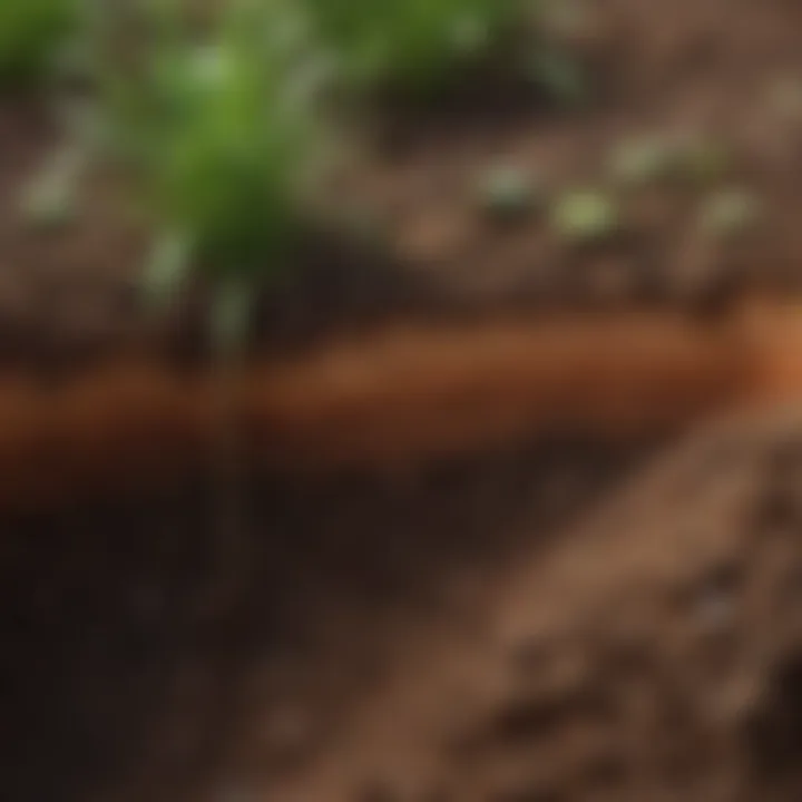 Illustration of soil layers demonstrating pH levels