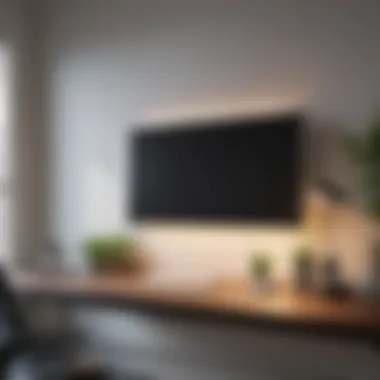 Functional Elegance in Office Spaces Close-up of a clean and functional screen system in an office