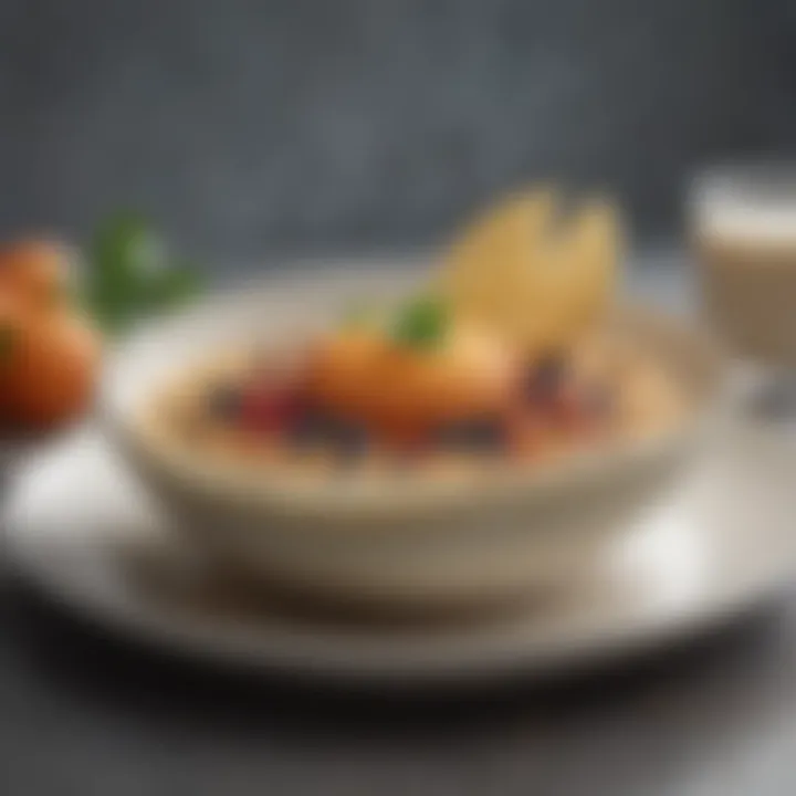 An innovative dish showcasing the texture achieved with emulsifier blending.