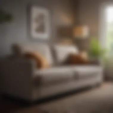 Cozy Sleeper Sofa Showcasing Comfort Features Cozy sleeper sofa showcasing comfort features