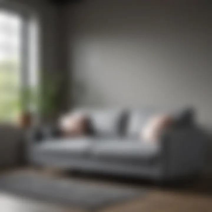Stylish sleeper sofa in a compact space