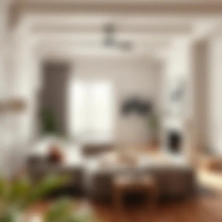 Contemporary living room showcasing white paneling