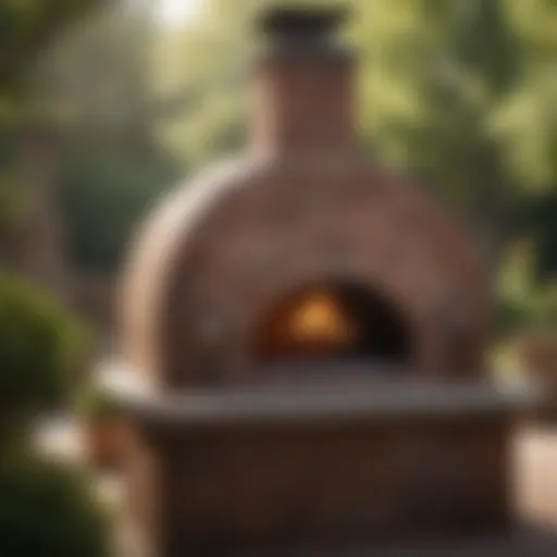 A stylish brick pizza oven showcasing its elegance and craftsmanship