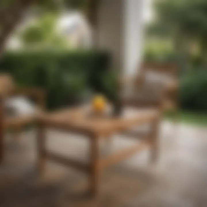 Teak furniture showcasing eco-friendly design