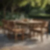 Luxurious teak outdoor dining set