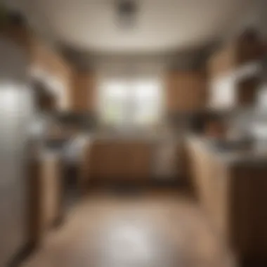Cluttered U-Shaped Kitchen Before Remodeling A cluttered U-shaped kitchen before remodeling, showcasing outdated appliances and limited counter space