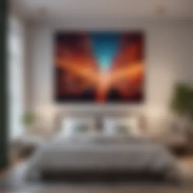 A stylish bedroom showcasing modern painting techniques