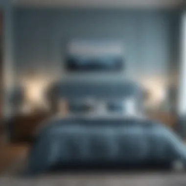 The Calming Effect of Blue in Bedroom Design A serene bedroom with a calming blue color scheme