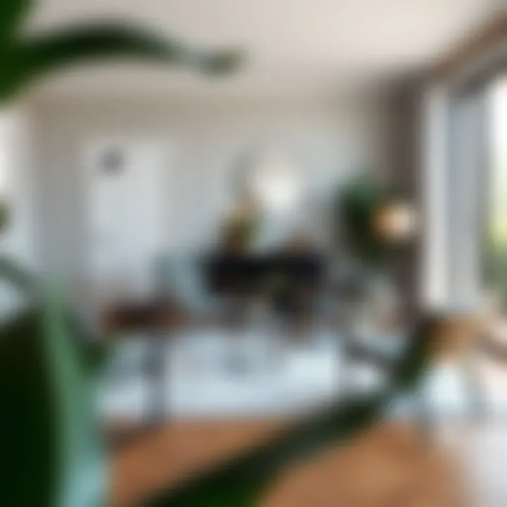 Contemporary living room featuring four stylish chairs