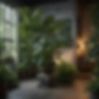 Tropical Plants in Interior Design Lush indoor space adorned with various tropical plants.