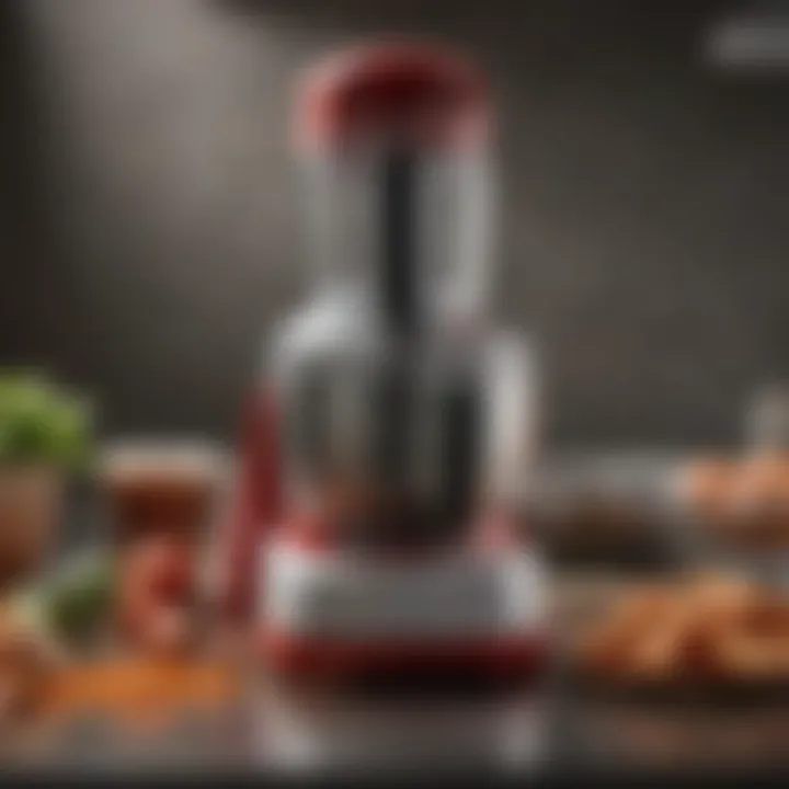 Close-up of KitchenAid food processor components