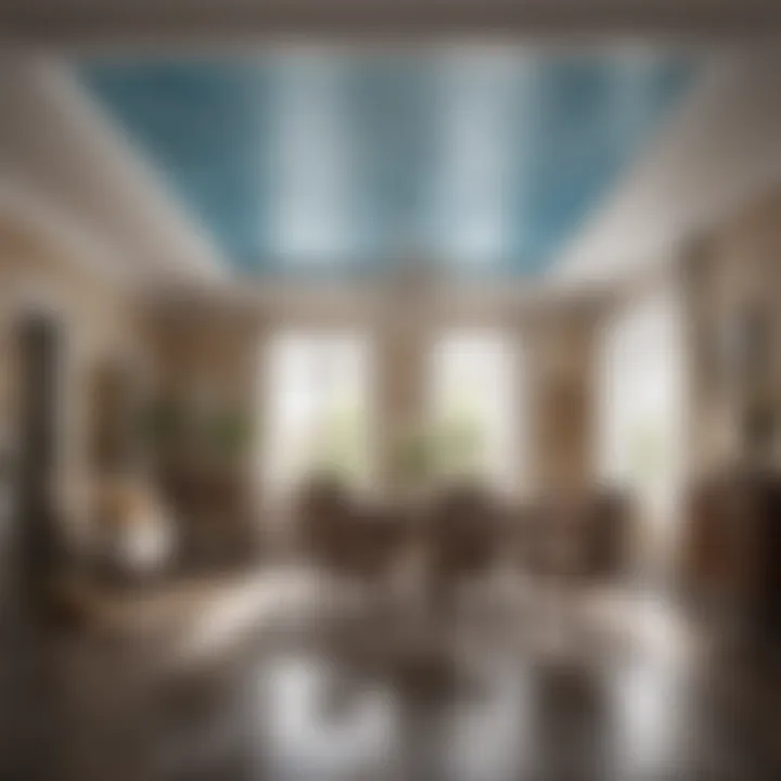 Diagram showing preventive measures for waterlogged ceilings
