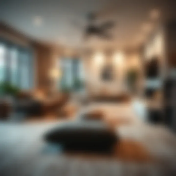 A beautifully carpeted living room showcasing aesthetic appeal