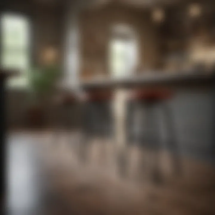 Ergonomically designed bar stools in a cozy kitchen setting