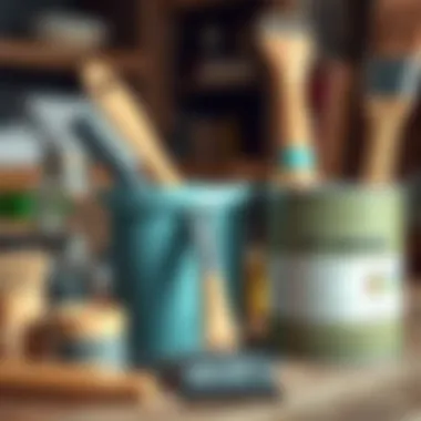Essential Tools for the Task Tools and materials used in cabinet refinishing