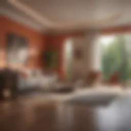 Subtle hues of color wash enhancing a serene living space