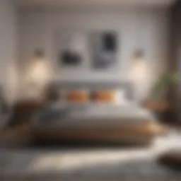 A cozy bedroom featuring a cool down bed with modern design