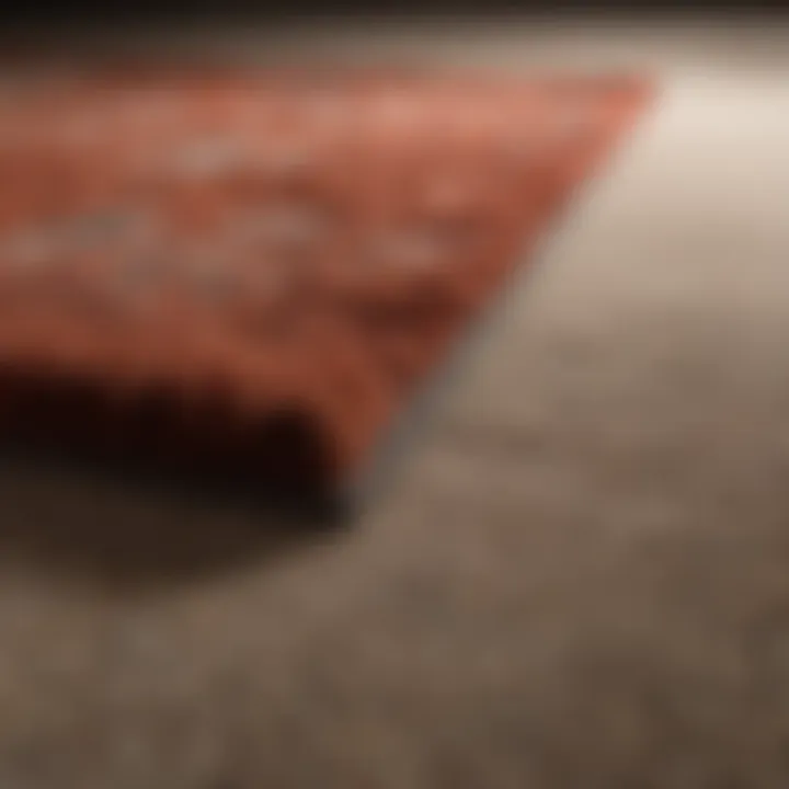 Visual comparison of carpet material types