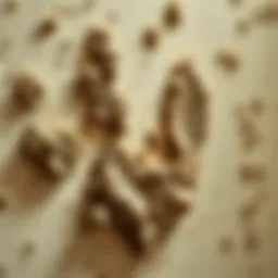 A close-up view of mold on a wall illustrating mildew growth