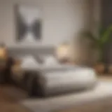 Illustration showcasing the layout of a bedroom with a full size mattress
