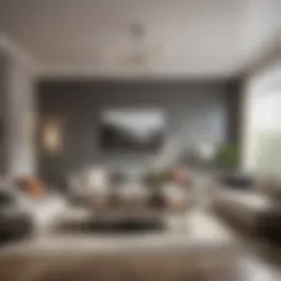 A spacious living room with freshly painted walls