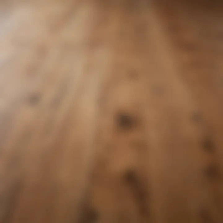 Close-up of pine flooring showcasing grain patterns