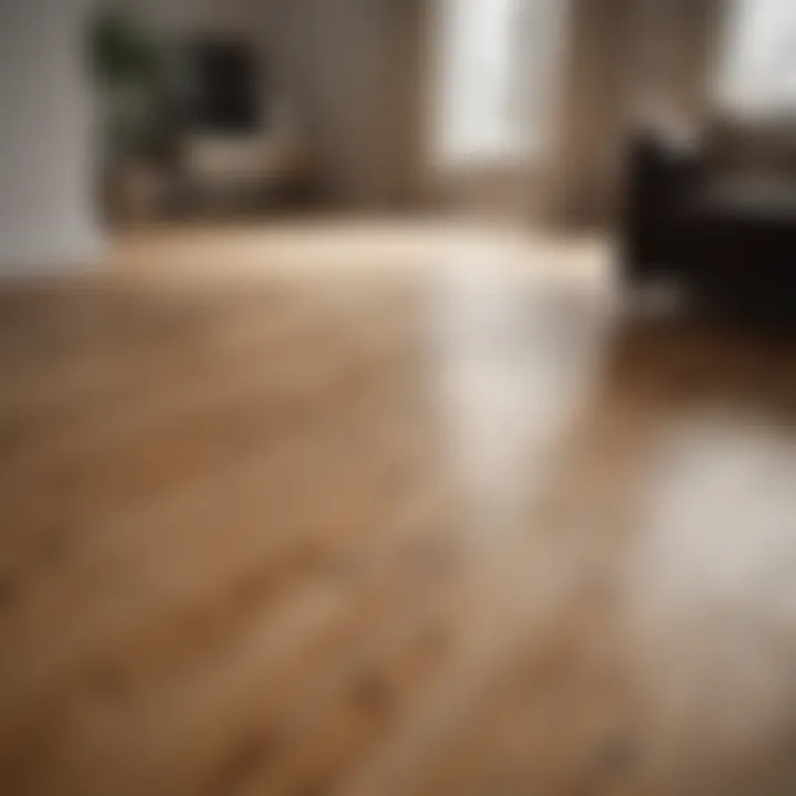 Installation of pine flooring in a modern living room