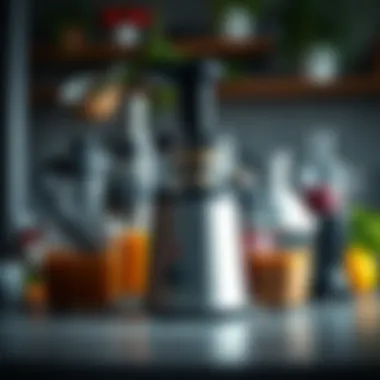 Illustration of different types of juicers highlighting their unique features