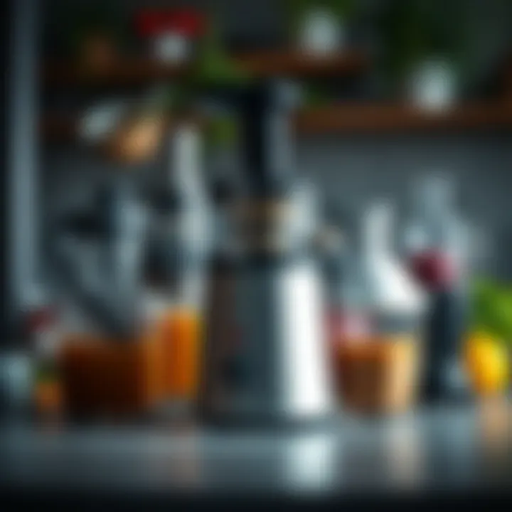 Illustration of different types of juicers highlighting their unique features