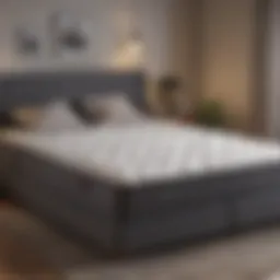Illustration of a queen mattress dimensions laid out with measurements