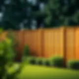 Elegant Wooden Privacy Fence Elegant wooden privacy fence providing aesthetic appeal