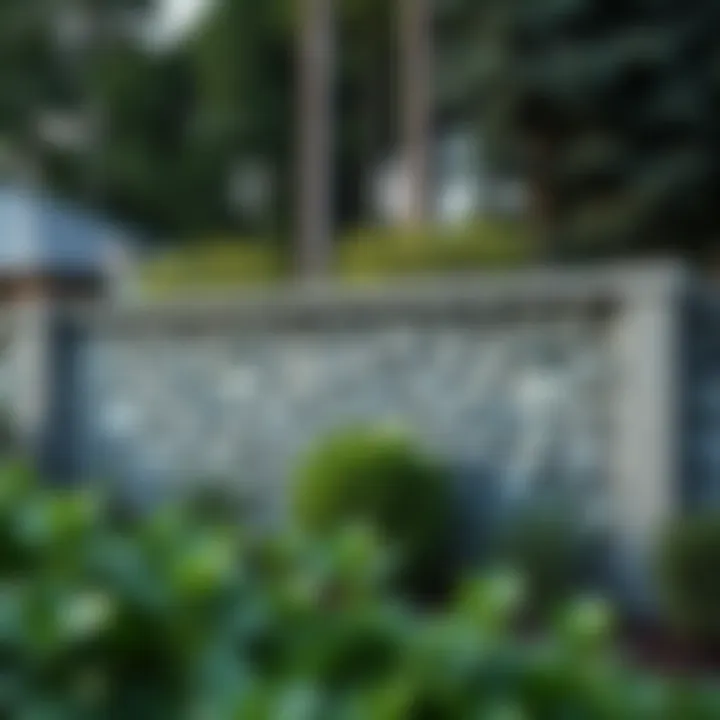 Stone privacy fence enhancing security and seclusion