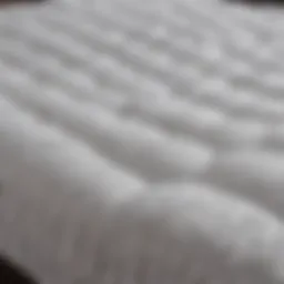 Close-up view of deep fit mattress protector showcasing its texture and thickness.